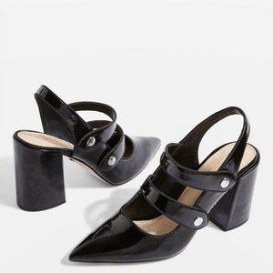 ISO - TOPSHOP GABRIELLA Black Cross Strap